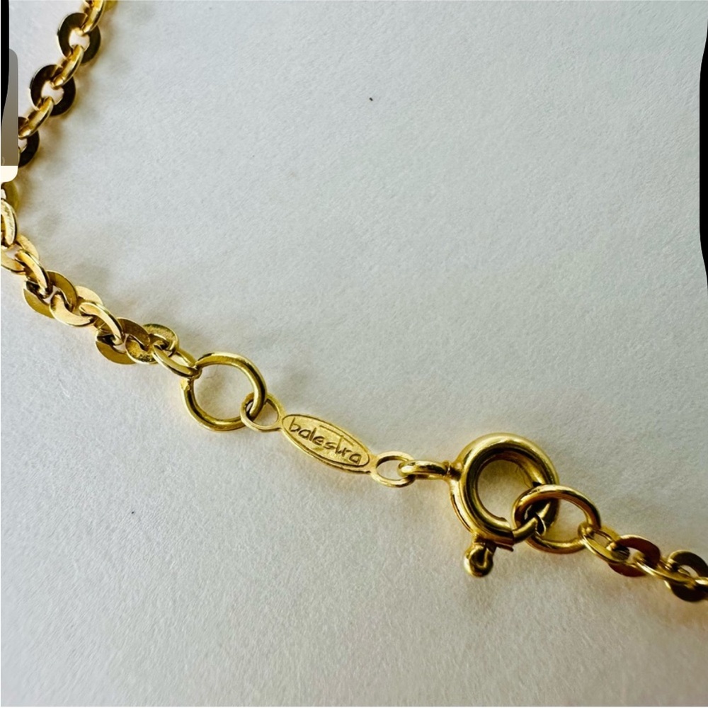 Vintage BALESTRA Solid 18k Italian Yellow Gold 20” Cable Chain Necklace, 4.9g - Picture 4 of 10